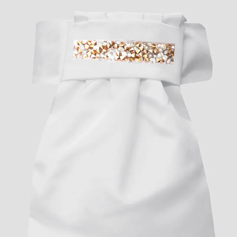 Equetech Deluxe Ready Tied Stock Rose Gold Crystal